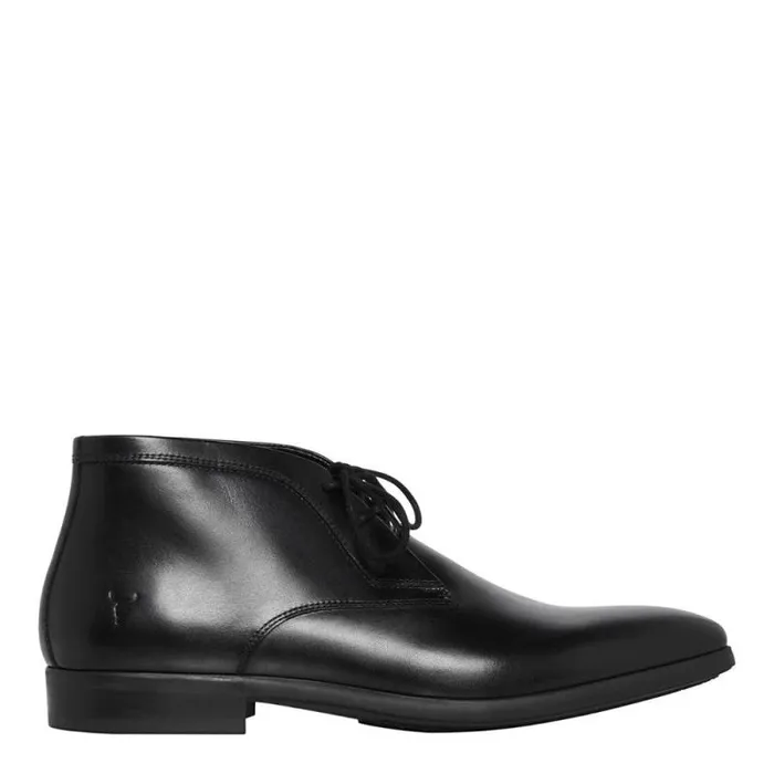 Windsor Smith Boots Men MYLES BLACK LEATHER BOOTS
