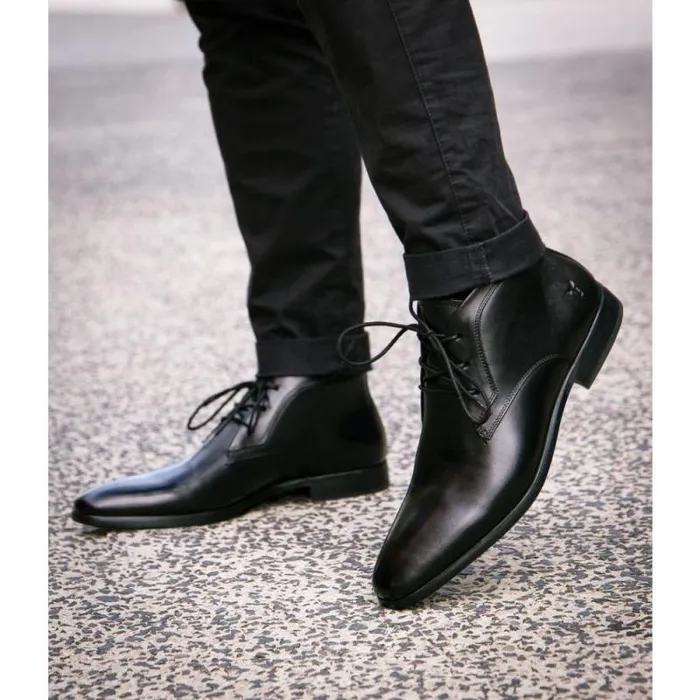 Windsor Smith Boots Men MYLES BLACK LEATHER BOOTS Windsor Smith Boots Men MYLES BLACK LEATHER BOOTS