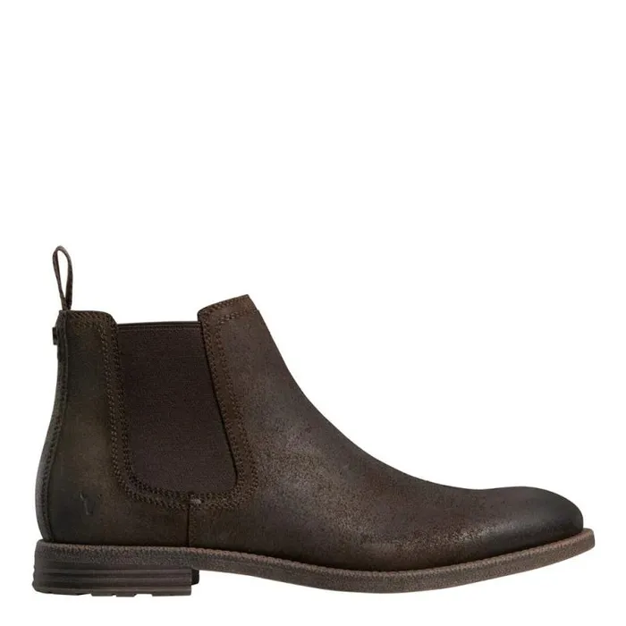 Windsor Smith Boots Men SAXON BROWN OIL SUEDE BOOTS