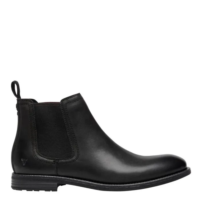 Windsor Smith Boots Men SERGIO BLACK LEATHER BOOTS
