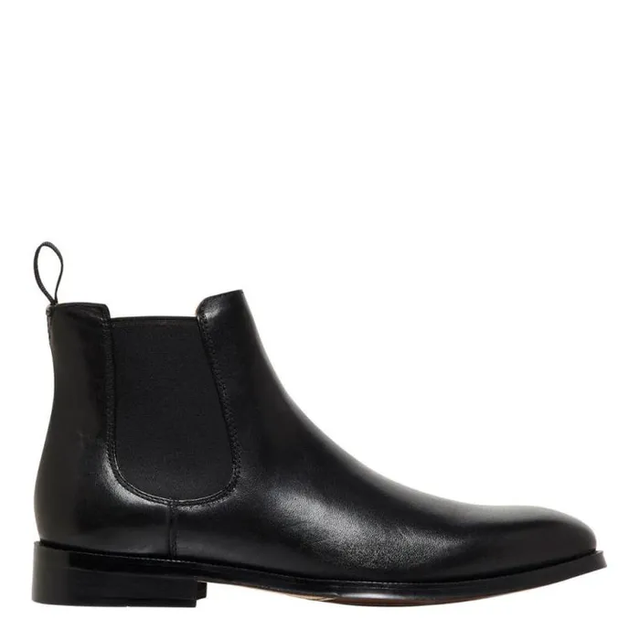 Windsor Smith Boots Men STOCKMAN BLACK LEATHER BOOTS