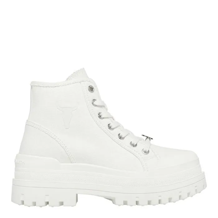 Windsor Smith Boots Women DESERVE WHITE PLATFORM BOOTS