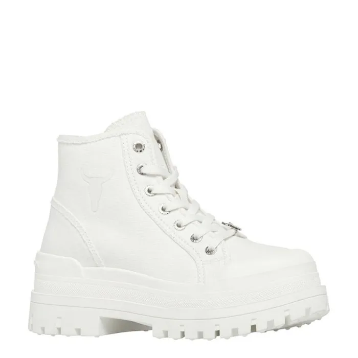 Windsor Smith Boots Women DESERVE WHITE PLATFORM BOOTS
