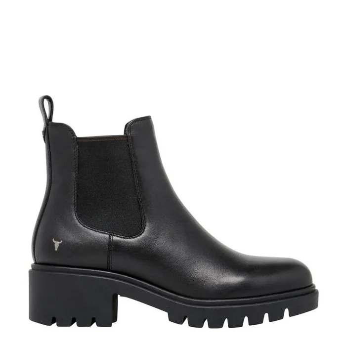 Windsor Smith Boots Women OBSESS BLACK LEATHER BOOTS