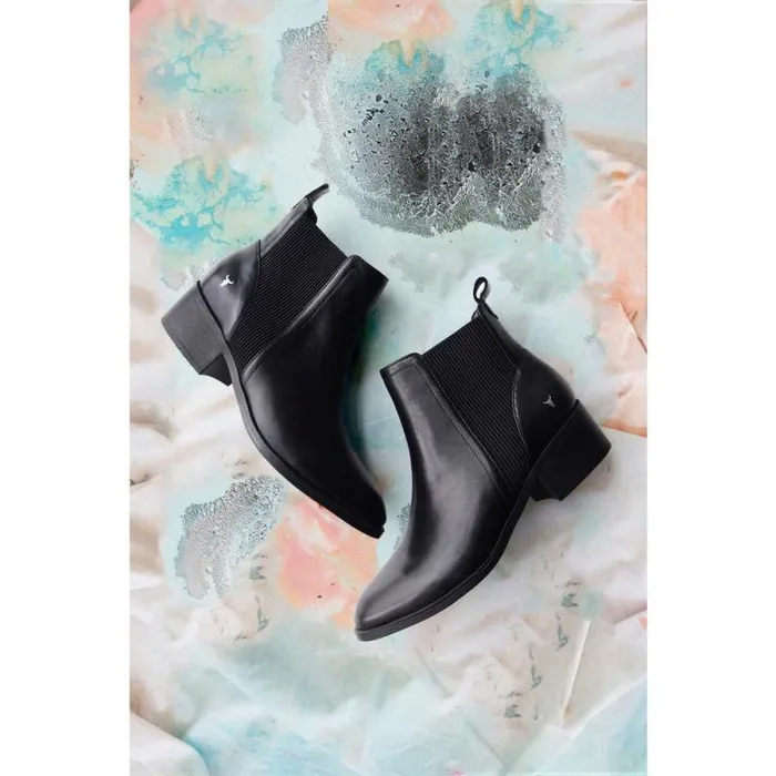 Windsor Smith Boots Women RAF BLACK LEATHER BOOTS Windsor Smith Boots Women RAF BLACK LEATHER BOOTS