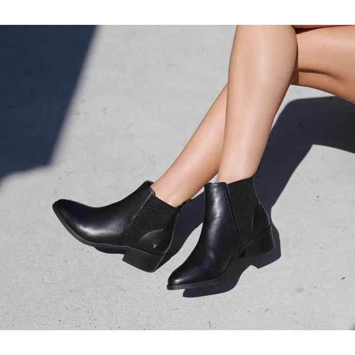 Windsor Smith Boots Women RAF BLACK LEATHER BOOTS Windsor Smith Boots Women RAF BLACK LEATHER BOOTS
