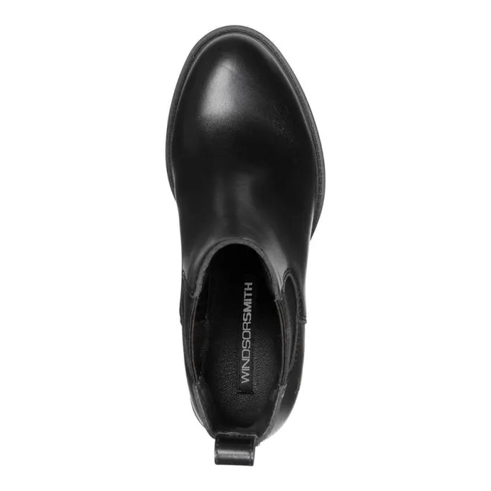 Windsor Smith Boots Women VARSITY BLACK LEATHER BOOTS Windsor Smith Boots Women VARSITY BLACK LEATHER BOOTS