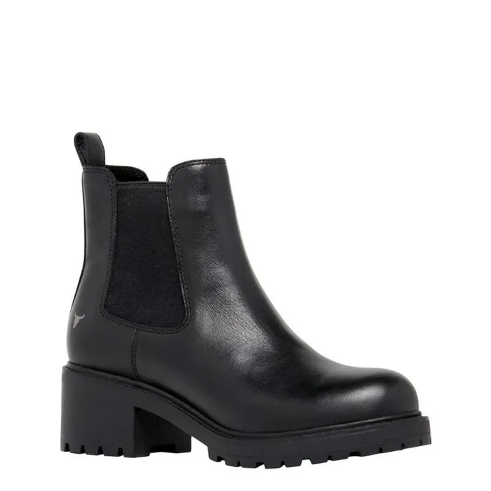 Windsor Smith Boots Women WISDOM BLACK LEATHER BOOTS Windsor Smith Boots Women WISDOM BLACK LEATHER BOOTS