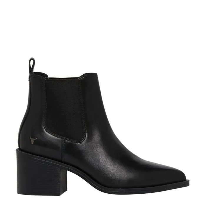 Windsor Smith Boots Women WONDER BLACK LEATHER BOOTS