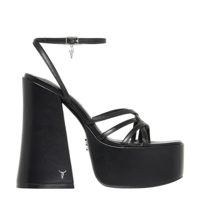 Windsor Smith Platforms Women AFTERPARTY BLACK PLATFORM HEELS