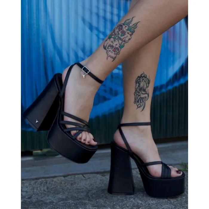 Windsor Smith Platforms Women AFTERPARTY BLACK PLATFORM HEELS Windsor Smith Platforms Women AFTERPARTY BLACK PLATFORM HEELS