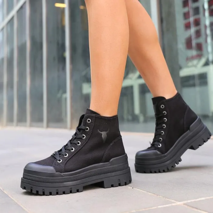 Windsor Smith Platforms Women DESERVE BLACK PLATFORM BOOTS Windsor Smith Platforms Women DESERVE BLACK PLATFORM BOOTS