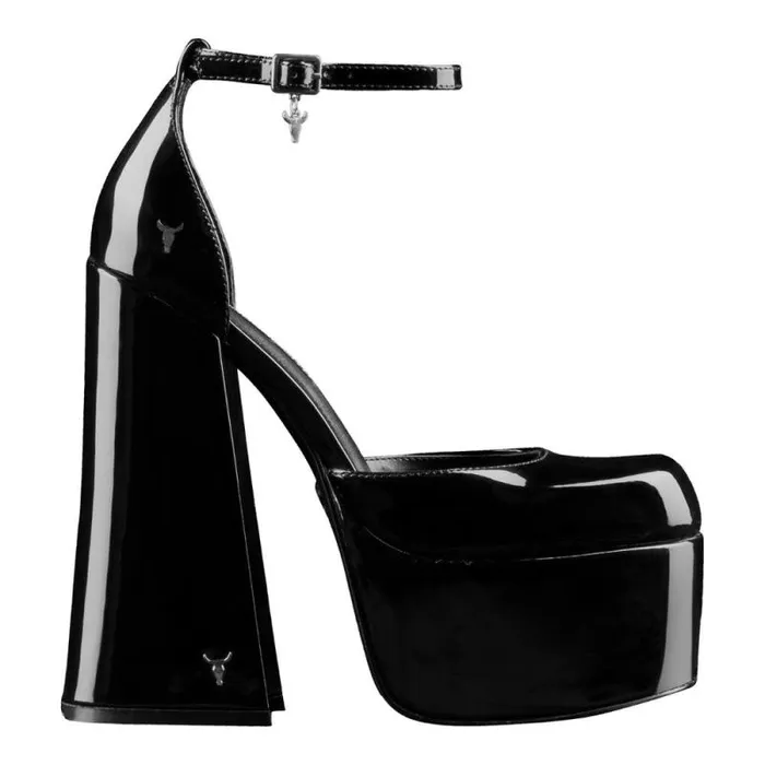 Windsor Smith Platforms Women DIAMONDS BLACK PATENT PLATFORM HEELS