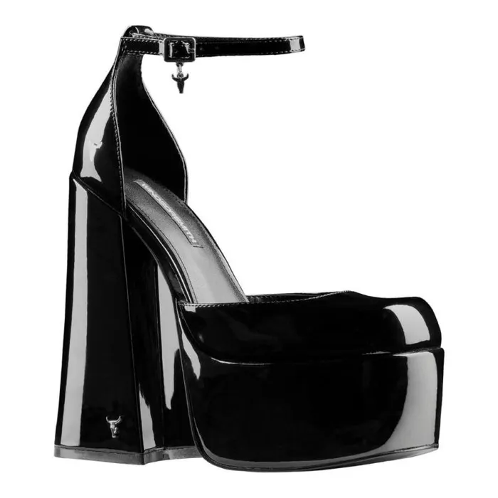 Windsor Smith Platforms Women DIAMONDS BLACK PATENT PLATFORM HEELS Windsor Smith Platforms Women DIAMONDS BLACK PATENT PLATFORM HEELS