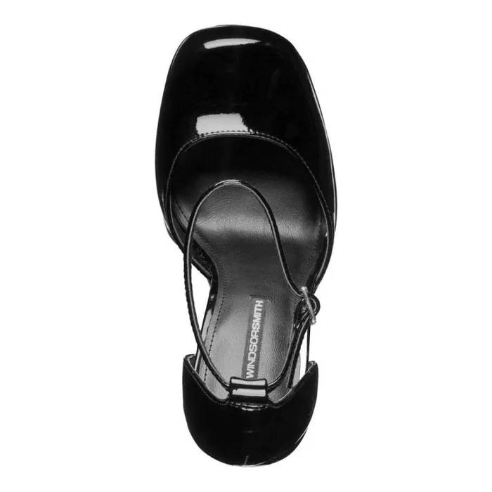 Windsor Smith Platforms Women DIAMONDS BLACK PATENT PLATFORM HEELS Windsor Smith Platforms Women DIAMONDS BLACK PATENT PLATFORM HEELS
