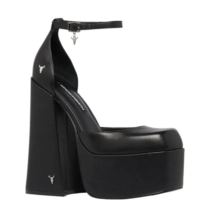 Windsor Smith Platforms Women DIAMONDS BLACK PLATFORM HEELS Windsor Smith Platforms Women DIAMONDS BLACK PLATFORM HEELS