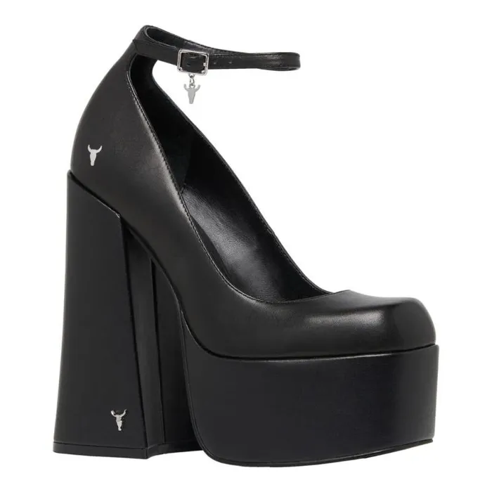 Windsor Smith Platforms Women DIZZY BLACK PLATFORM HEELS Windsor Smith Platforms Women DIZZY BLACK PLATFORM HEELS