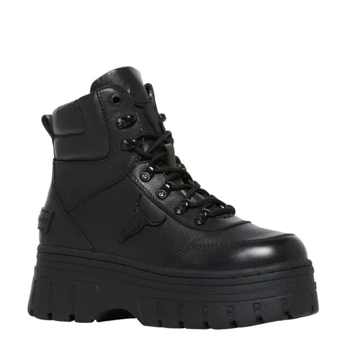 Windsor Smith Platforms Women LAKEN BLACK PLATFORM BOOTS