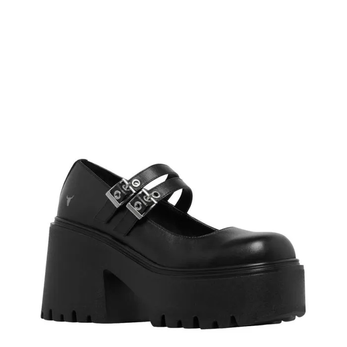 Windsor Smith Platforms Women LESSONS BLACK LEATHER PLATFORM SHOES Windsor Smith Platforms Women LESSONS BLACK LEATHER PLATFORM SHOES