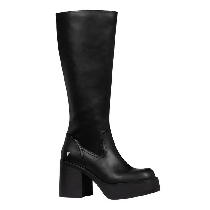 Windsor Smith Platforms Women NICHE BLACK PU PLATFORM BOOTS Windsor Smith Platforms Women NICHE BLACK PU PLATFORM BOOTS
