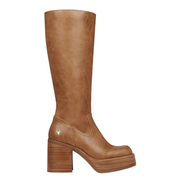 Windsor Smith Platforms Women NICHE CHESTNUT PU PLATFORM BOOTS