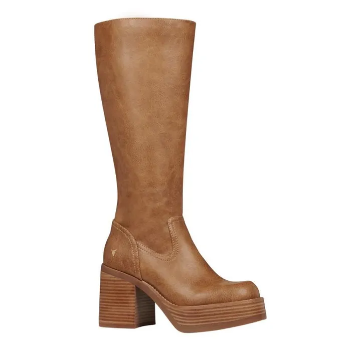 Windsor Smith Platforms Women NICHE CHESTNUT PU PLATFORM BOOTS Windsor Smith Platforms Women NICHE CHESTNUT PU PLATFORM BOOTS