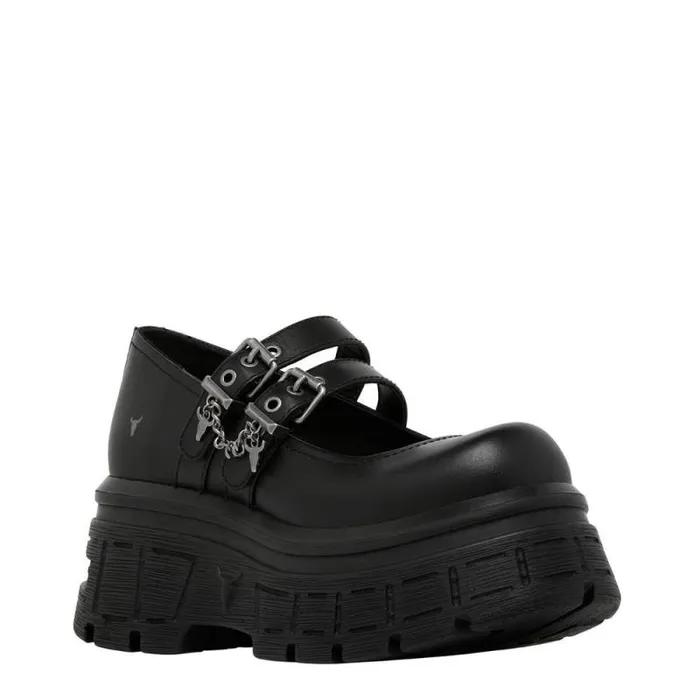 Windsor Smith Platforms Women SCARY BLACK LEATHER PLATFORM SHOES Windsor Smith Platforms Women SCARY BLACK LEATHER PLATFORM SHOES