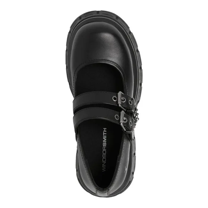 Windsor Smith Platforms Women SCARY BLACK LEATHER PLATFORM SHOES Windsor Smith Platforms Women SCARY BLACK LEATHER PLATFORM SHOES