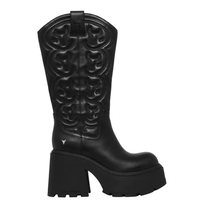 Windsor Smith Platforms Women SENSATION BLACK PLATFORM BOOTS