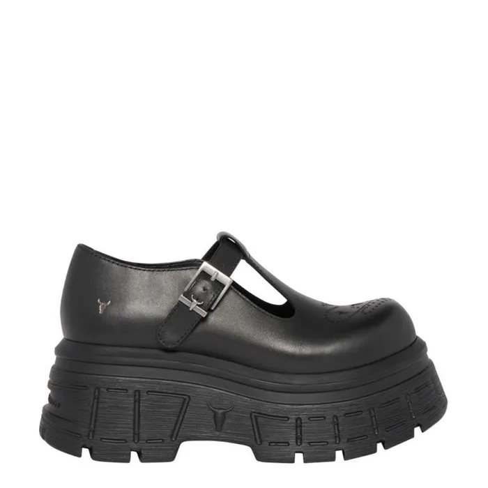 Windsor Smith Platforms Women SOUR BLACK LEATHER PLATFORM SHOES