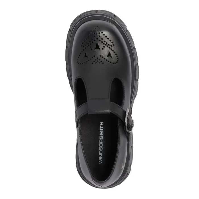 Windsor Smith Platforms Women SOUR BLACK LEATHER PLATFORM SHOES Windsor Smith Platforms Women SOUR BLACK LEATHER PLATFORM SHOES