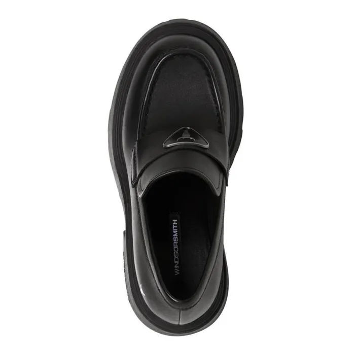 Windsor Smith Platforms Women SPOILED BLACK LEATHER PLATFORM SHOES Windsor Smith Platforms Women SPOILED BLACK LEATHER PLATFORM SHOES