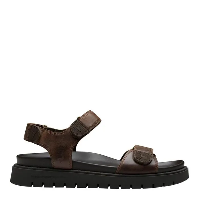 Windsor Smith Sandals Men RAMSEY DARK BROWN LEATHER SANDALS