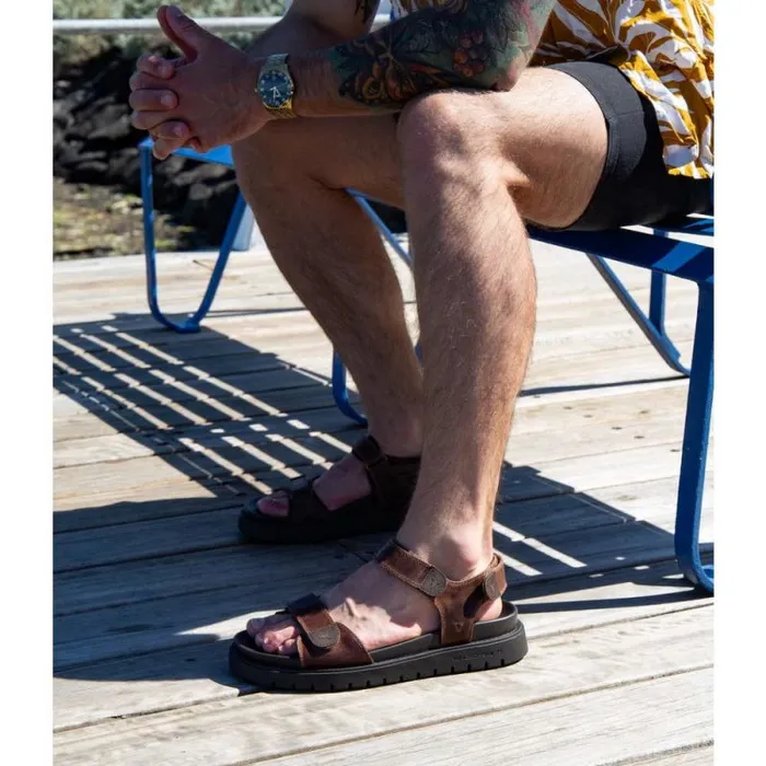 Windsor Smith Sandals Men RAMSEY DARK BROWN LEATHER SANDALS Windsor Smith Sandals Men RAMSEY DARK BROWN LEATHER SANDALS