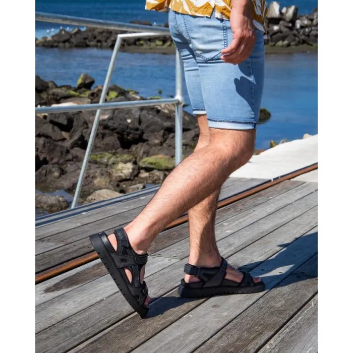 Windsor Smith Sandals Men RAVEN BLACK LEATHER SANDALS Windsor Smith Sandals Men RAVEN BLACK LEATHER SANDALS