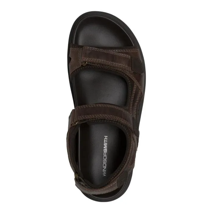 Windsor Smith Sandals Men RAVEN DARK BROWN LEATHER SANDALS Windsor Smith Sandals Men RAVEN DARK BROWN LEATHER SANDALS