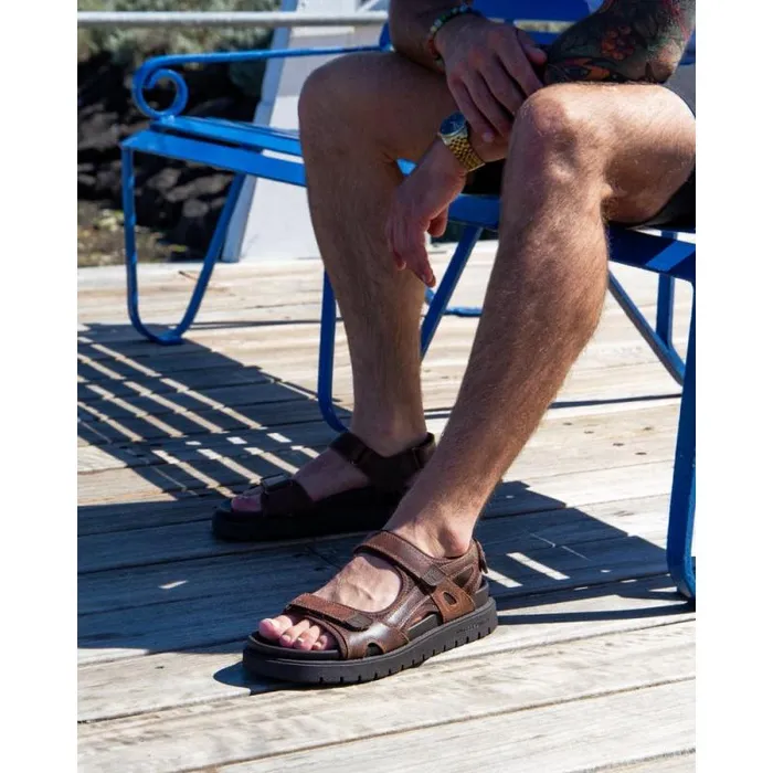 Windsor Smith Sandals Men RAVEN DARK BROWN LEATHER SANDALS Windsor Smith Sandals Men RAVEN DARK BROWN LEATHER SANDALS