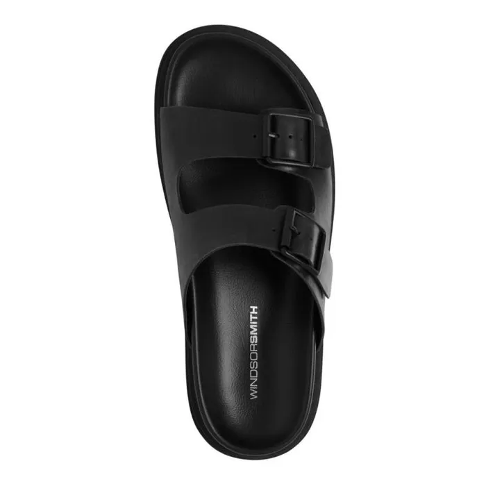 Windsor Smith Sandals Men REIGN BLACK LEATHER SANDALS Windsor Smith Sandals Men REIGN BLACK LEATHER SANDALS
