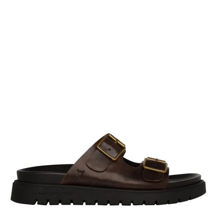 Windsor Smith Sandals Men REIGN DARK BROWN LEATHER SANDALS