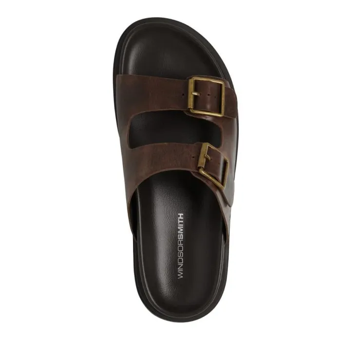 Windsor Smith Sandals Men REIGN DARK BROWN LEATHER SANDALS Windsor Smith Sandals Men REIGN DARK BROWN LEATHER SANDALS