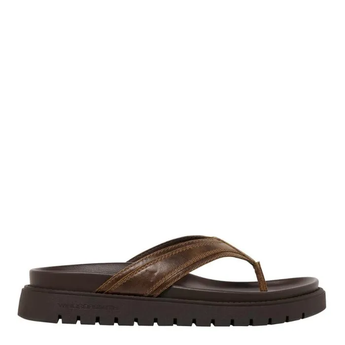 Windsor Smith Sandals Men RIVER DARK BROWN LEATHER SANDALS