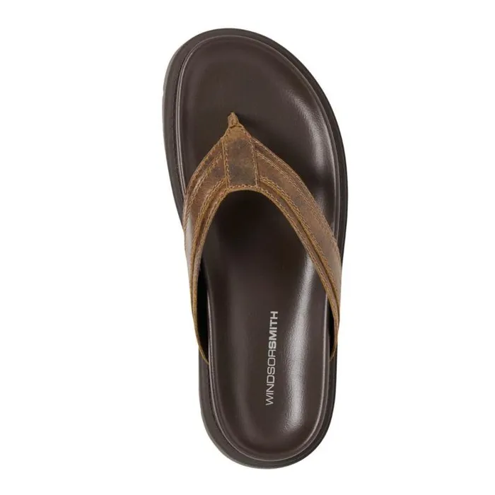 Windsor Smith Sandals Men RIVER DARK BROWN LEATHER SANDALS Windsor Smith Sandals Men RIVER DARK BROWN LEATHER SANDALS