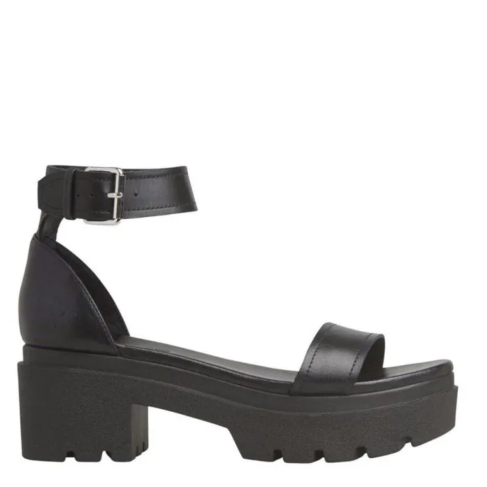 Windsor Smith Sandals Women ELSIE BLACK LEATHER SANDALS