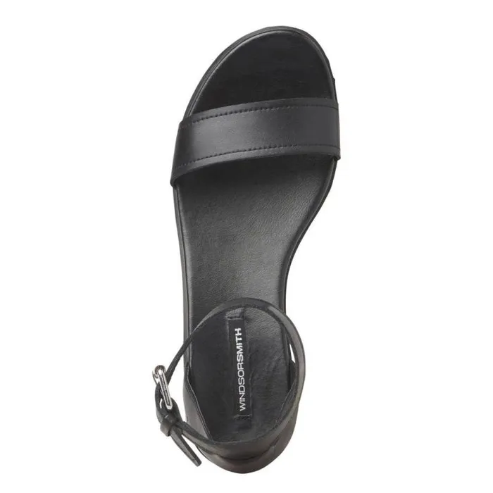 Windsor Smith Sandals Women ELSIE BLACK LEATHER SANDALS Windsor Smith Sandals Women ELSIE BLACK LEATHER SANDALS