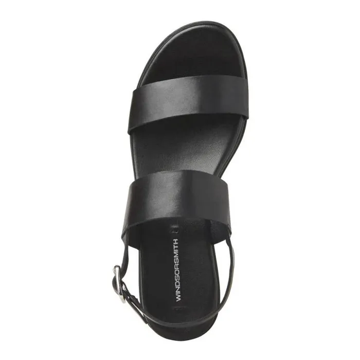 Windsor Smith Sandals Women EMMY BLACK LEATHER SANDALS Windsor Smith Sandals Women EMMY BLACK LEATHER SANDALS