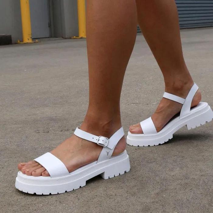 Windsor Smith Sandals Women LINGER WHITE LEATHER SANDALS Windsor Smith Sandals Women LINGER WHITE LEATHER SANDALS