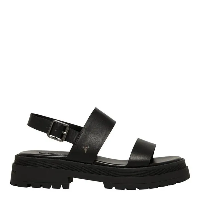Windsor Smith Sandals Women LOYALTY BLACK LEATHER SANDALS