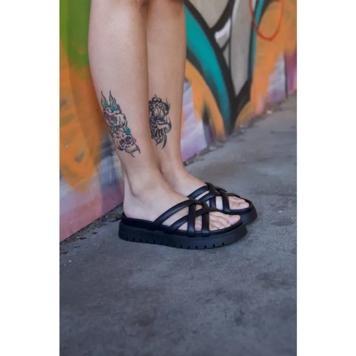 Windsor Smith Sandals Women MISSING BLACK LEATHER SANDALS Windsor Smith Sandals Women MISSING BLACK LEATHER SANDALS