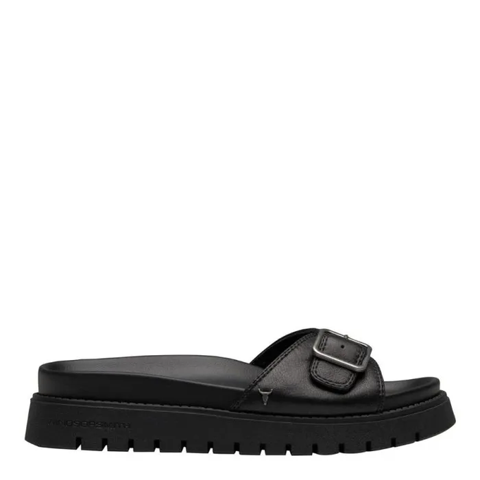 Windsor Smith Sandals Women MOMENT BLACK LEATHER SANDALS