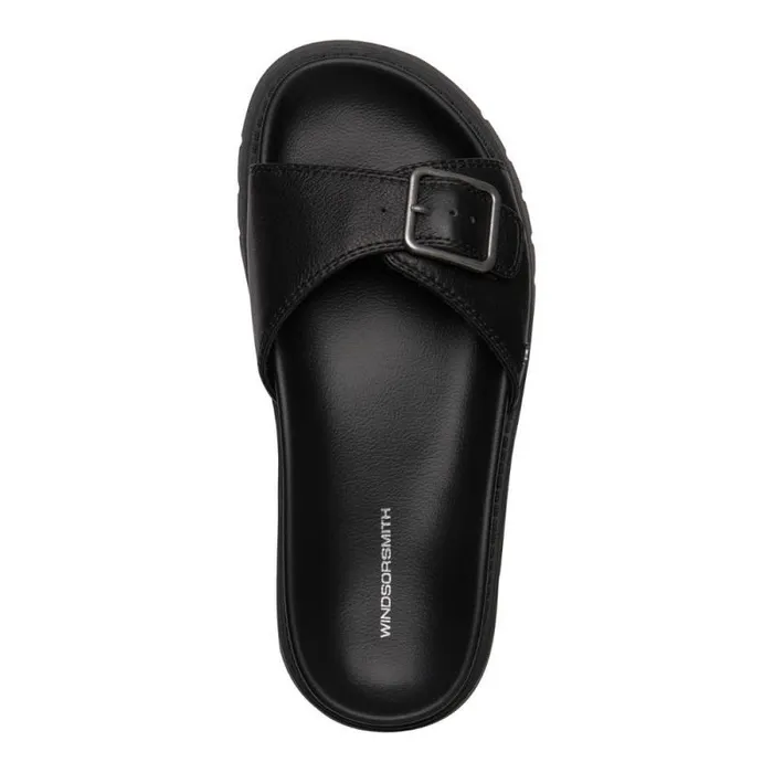 Windsor Smith Sandals Women MOMENT BLACK LEATHER SANDALS Windsor Smith Sandals Women MOMENT BLACK LEATHER SANDALS